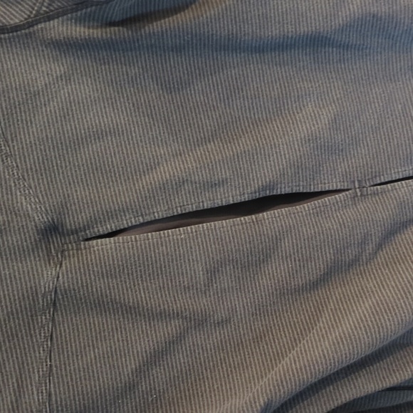 Lululemon Bliss Break Zip Up Hoodie Washed Black Gray Striped Thumbholes Pockets - Picture 10 of 11